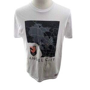 Mitchell & Ness Angel City FC MLS‎ Soccer Map Graphic Tee Shirt Mens Medium NEW
